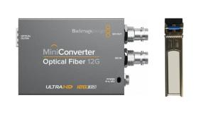 Blackmagic Mini Converter Optical Fiber 12G + SFP 12G Kit