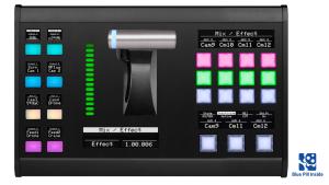 Skaarhoj T-Block Left w/Blue Pill Inside - Black - Programowany panel do produkcji na żywo z T-Bar