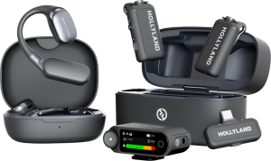 Hollyland LARK MAX 2 Ultimate Combo with OWS Monitor Earphone + Camera RX + USB-C RX